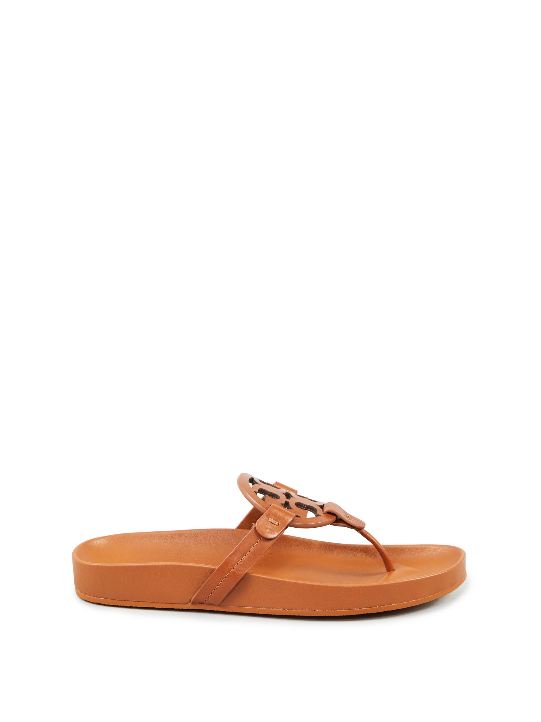 Tory Burch Leather Sandals 'Miller Cloud' Brown | Heeled Sandals