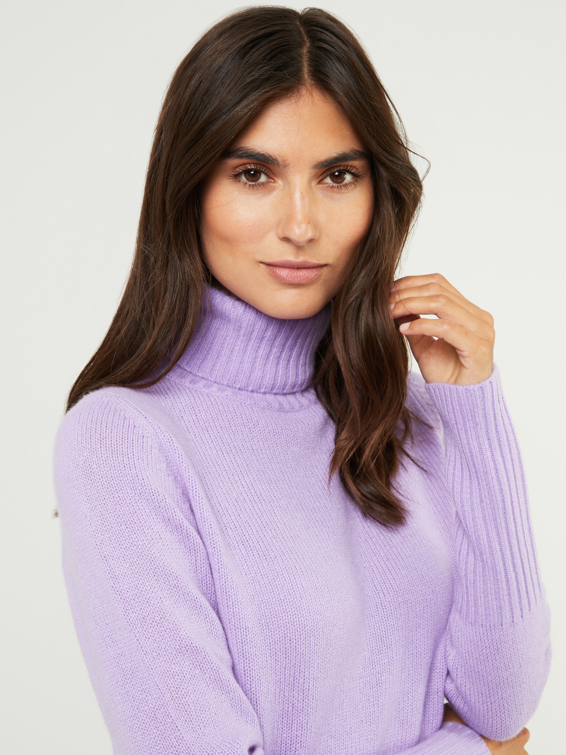 Damen Bekleidung Pullover und Strickwaren Rollkragenpullover Allude Cashmere-Rollkragenpullover Violett in Lila 
