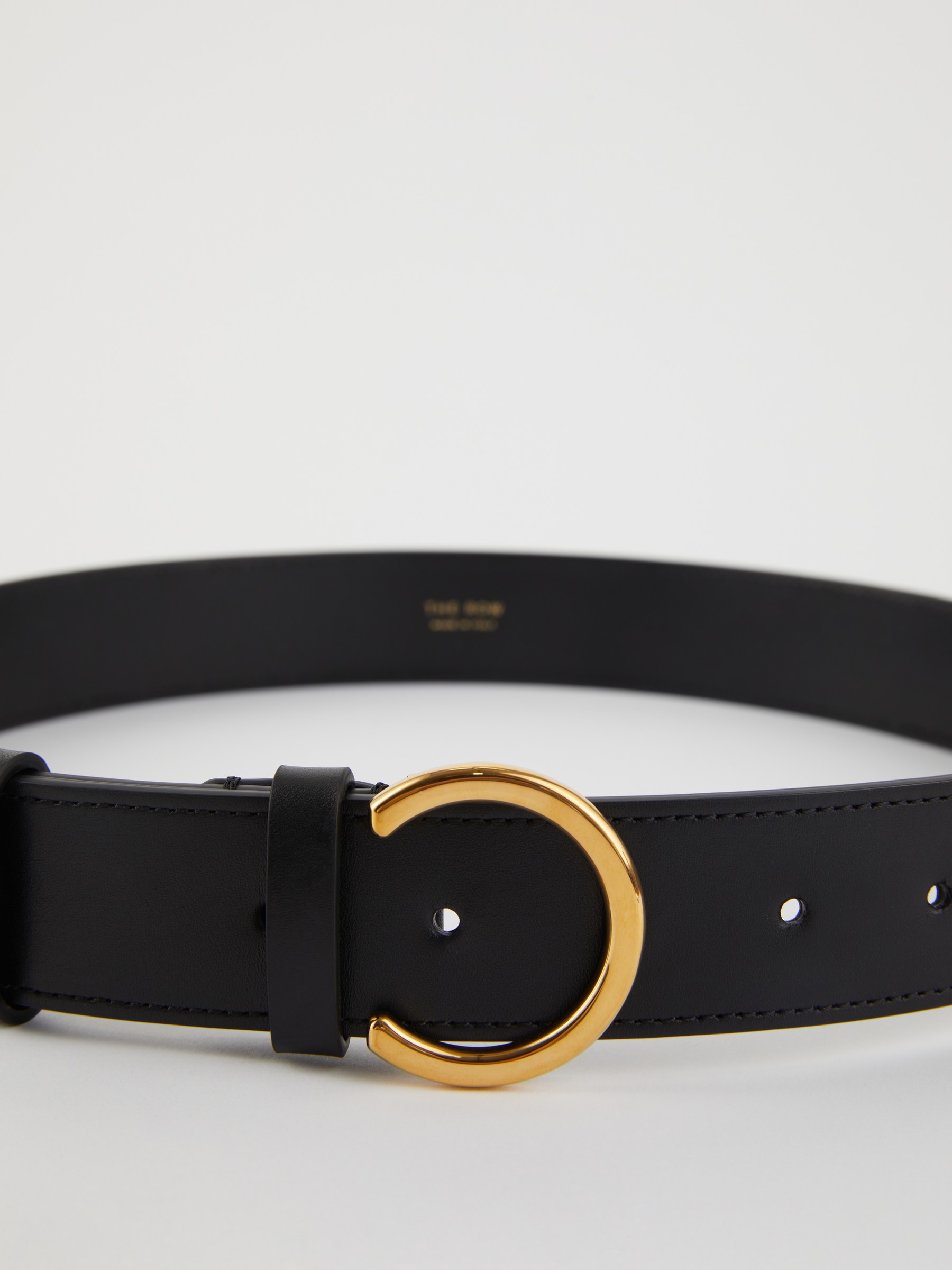 The Row Leather belt Half Moon black Belts