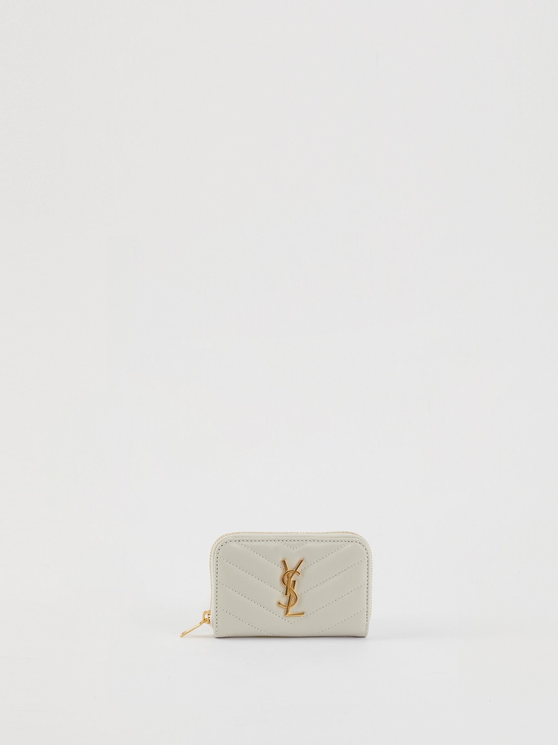 Saint Laurent Monogram Compact Zip Around Wallet, One Size | Elysewalker