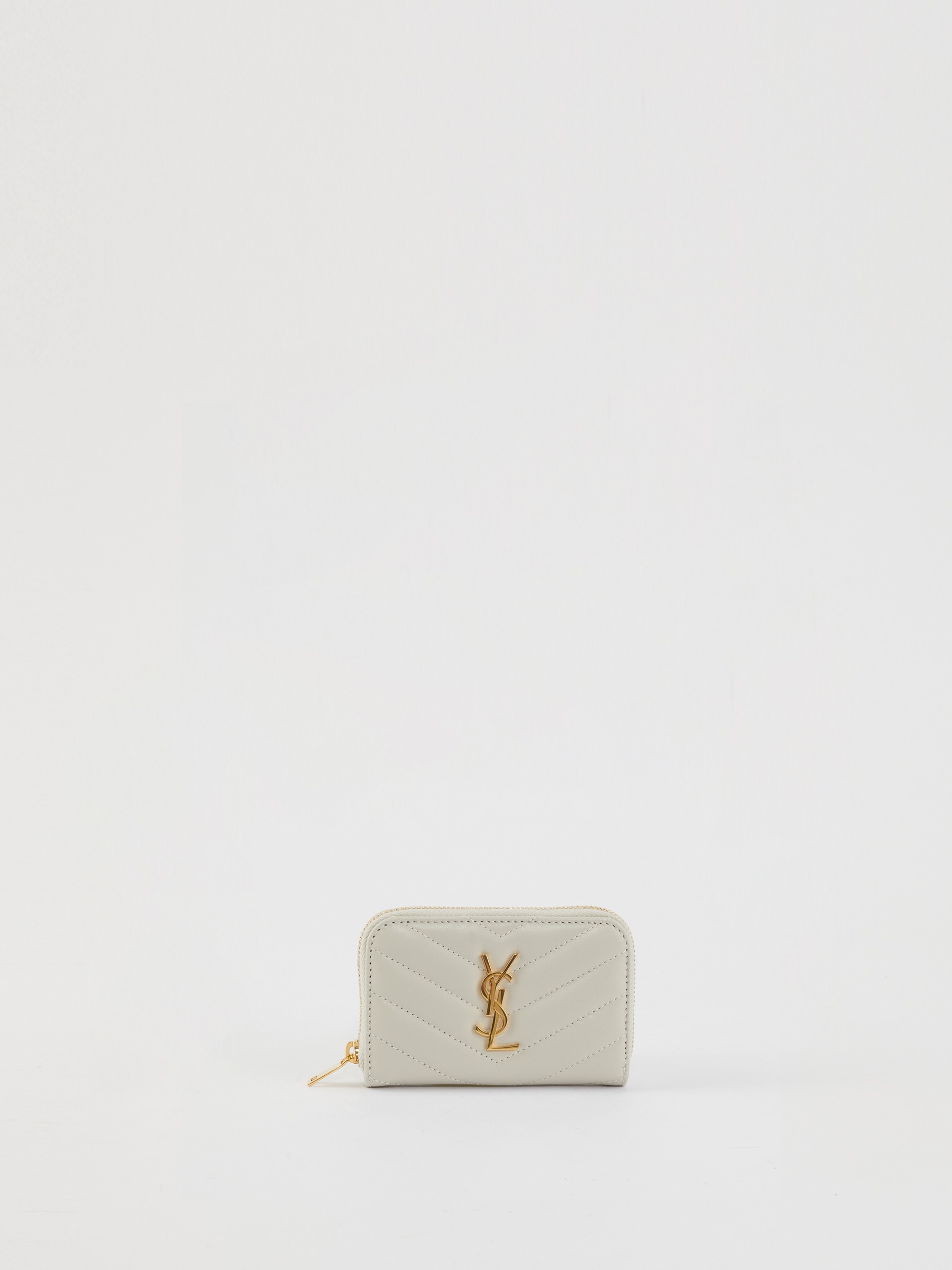 White discount ysl wallet