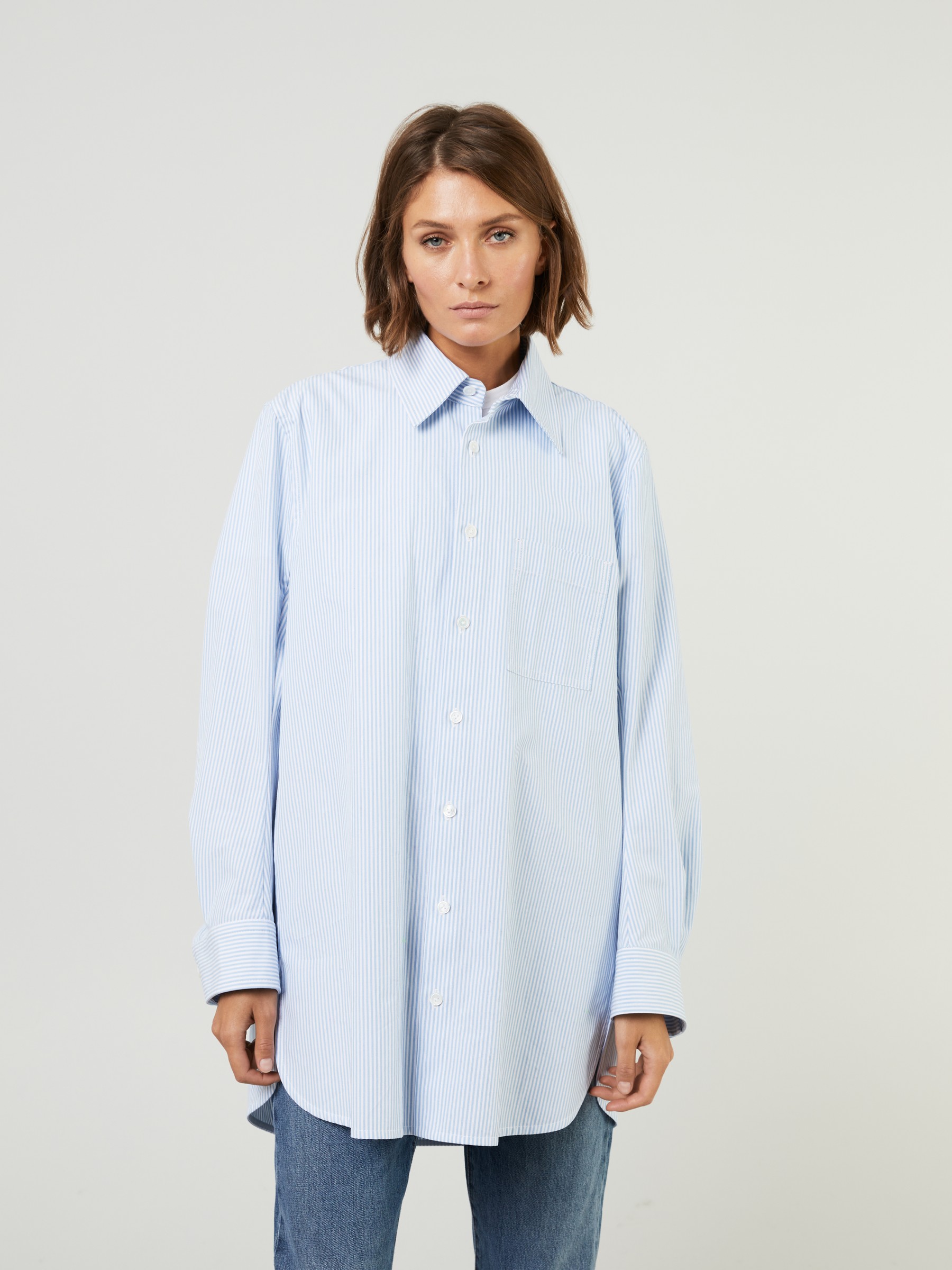 Bottega Veneta Cotton shirt light blue | Bottega Veneta