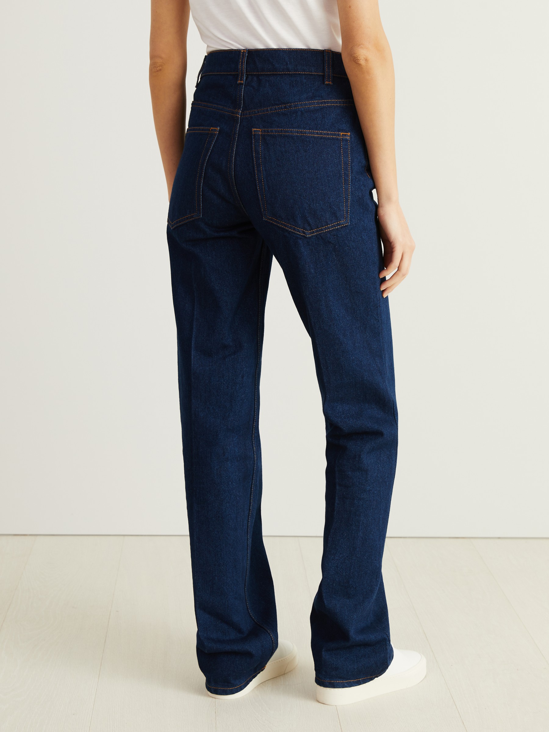The Row Denim Straight-Leg-Jeans Carlton Dunkelblau in Blau Damen Bekleidung Jeans Jeans mit gerader Passform 
