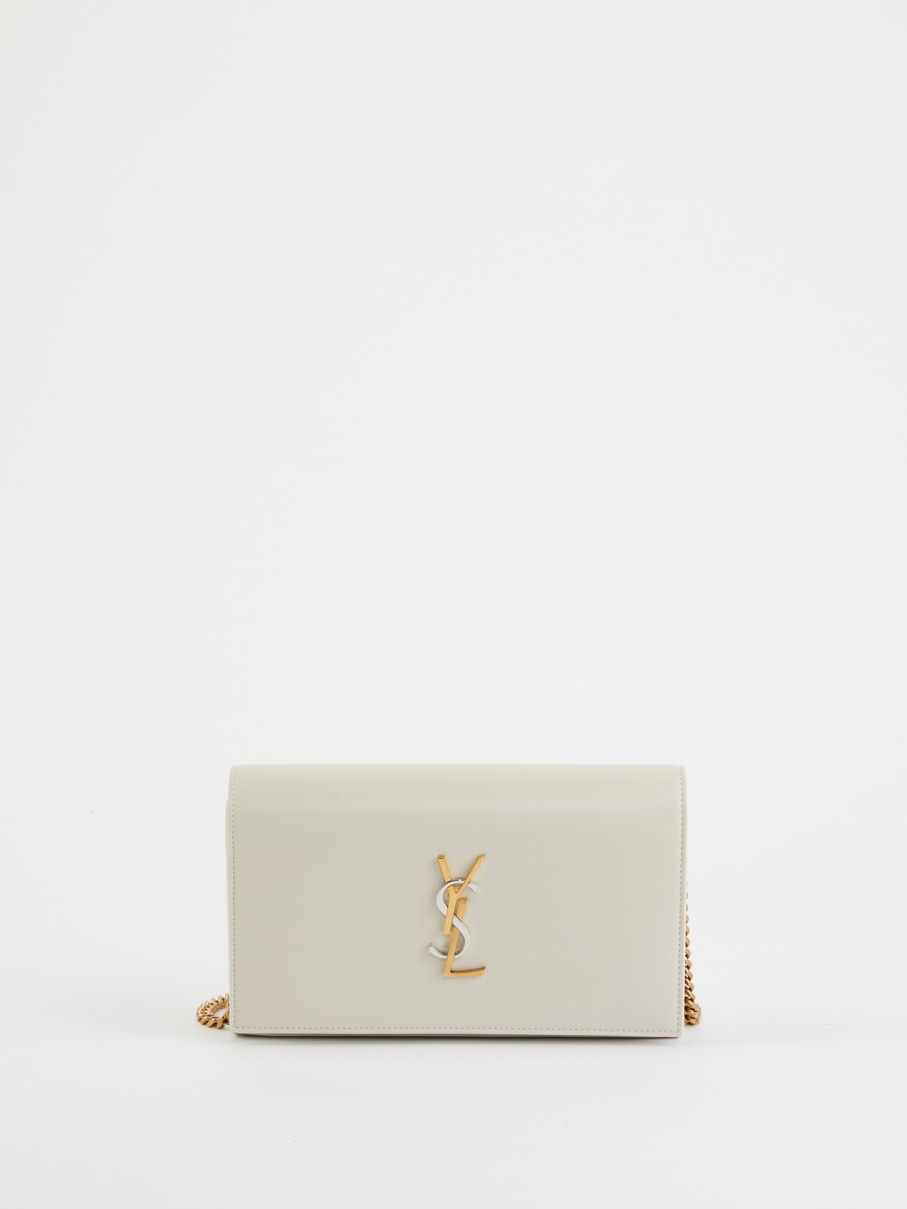 YSL Cream & Gold Star Mini Wallet (New In Box)