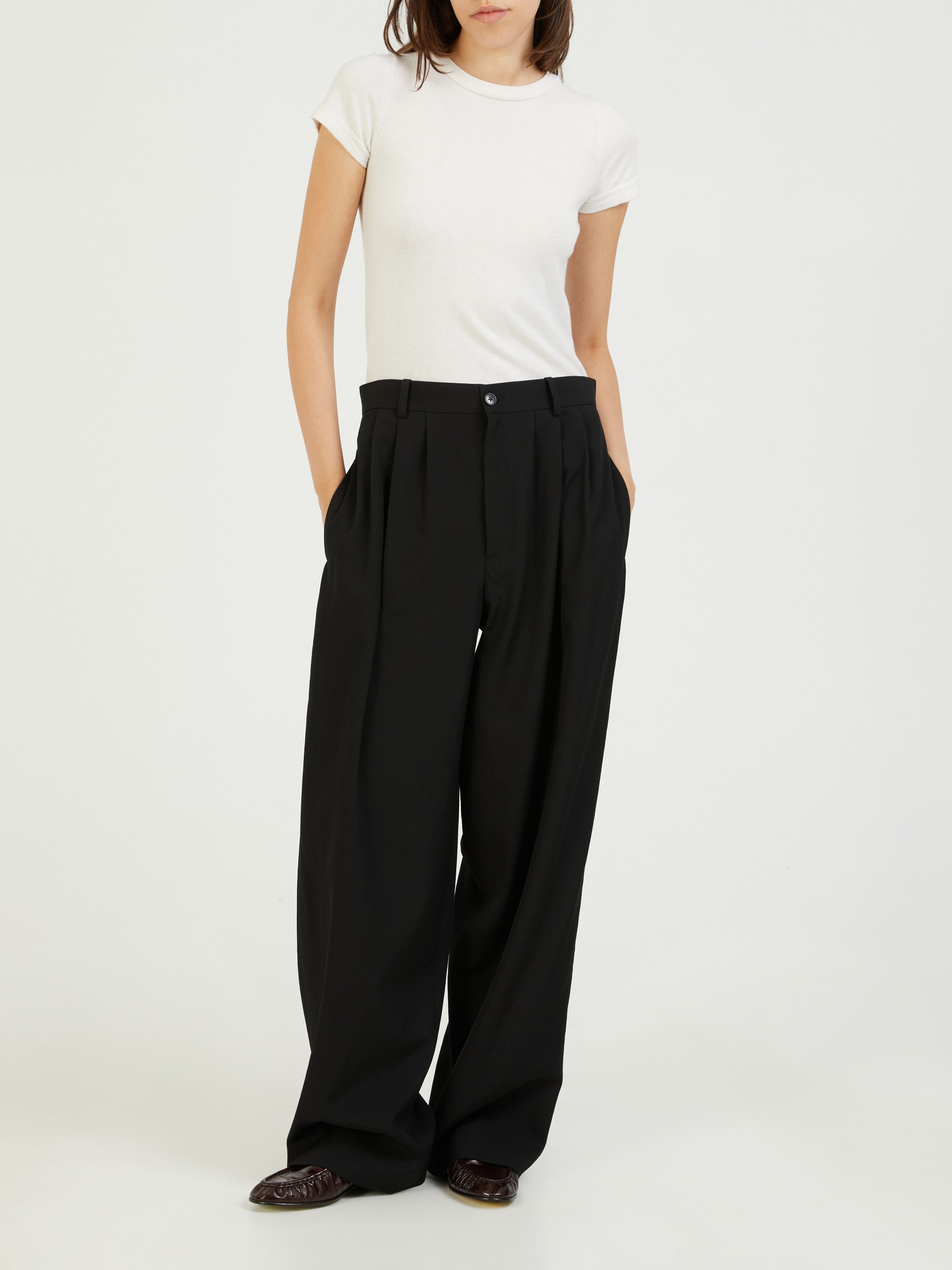 The Row Wool Pants Rufos Black Pants