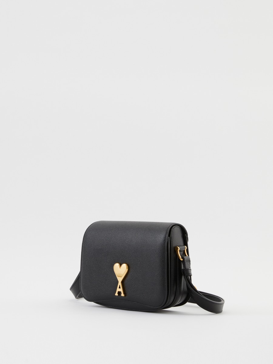 AMI PARIS Shoulder bag 'Small Paris' black | Skuldertasker 