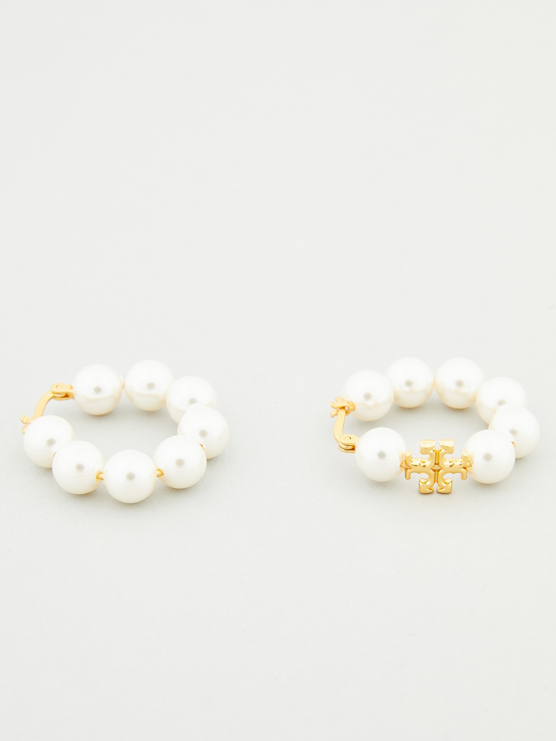 Tory Burch Ohrringe 'Kira Pearl' Gold/Weiß | Earrings