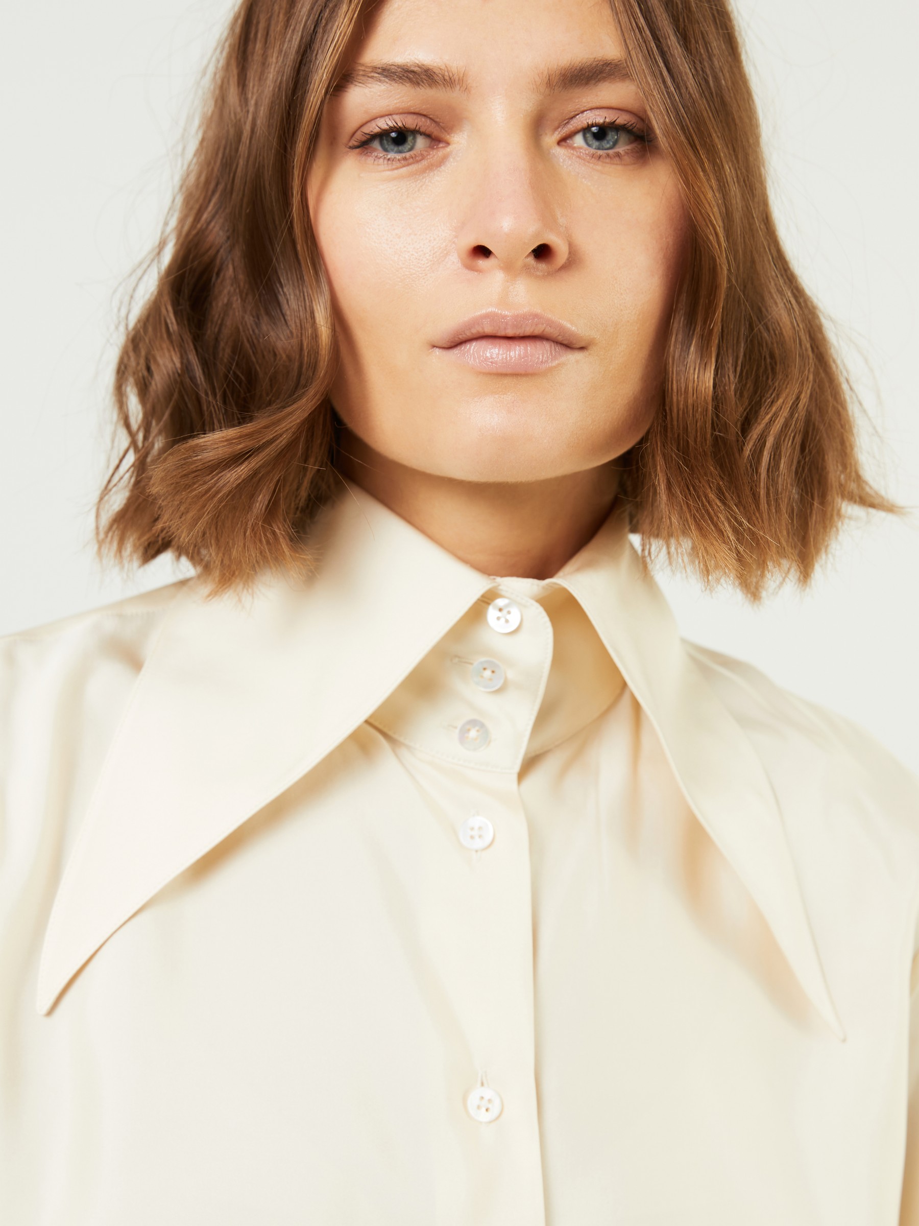 The Row Silk Shirt Ace Cream Blouses