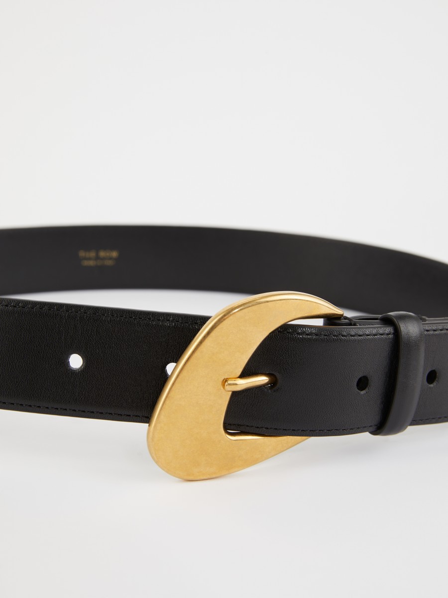 The Row Leather belt Effie Black Belts