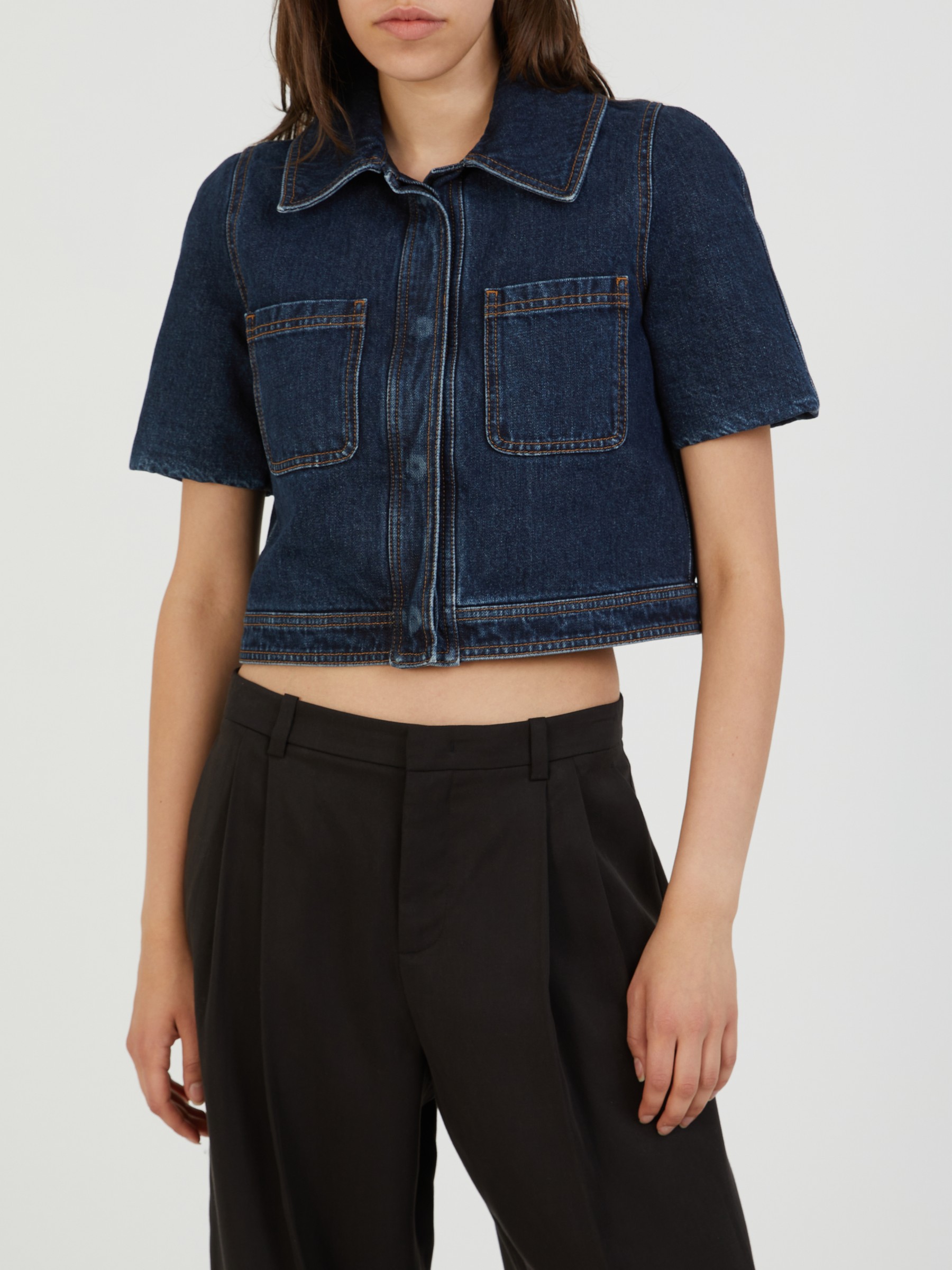 Padded Denim Jacket in Blue - Loewe