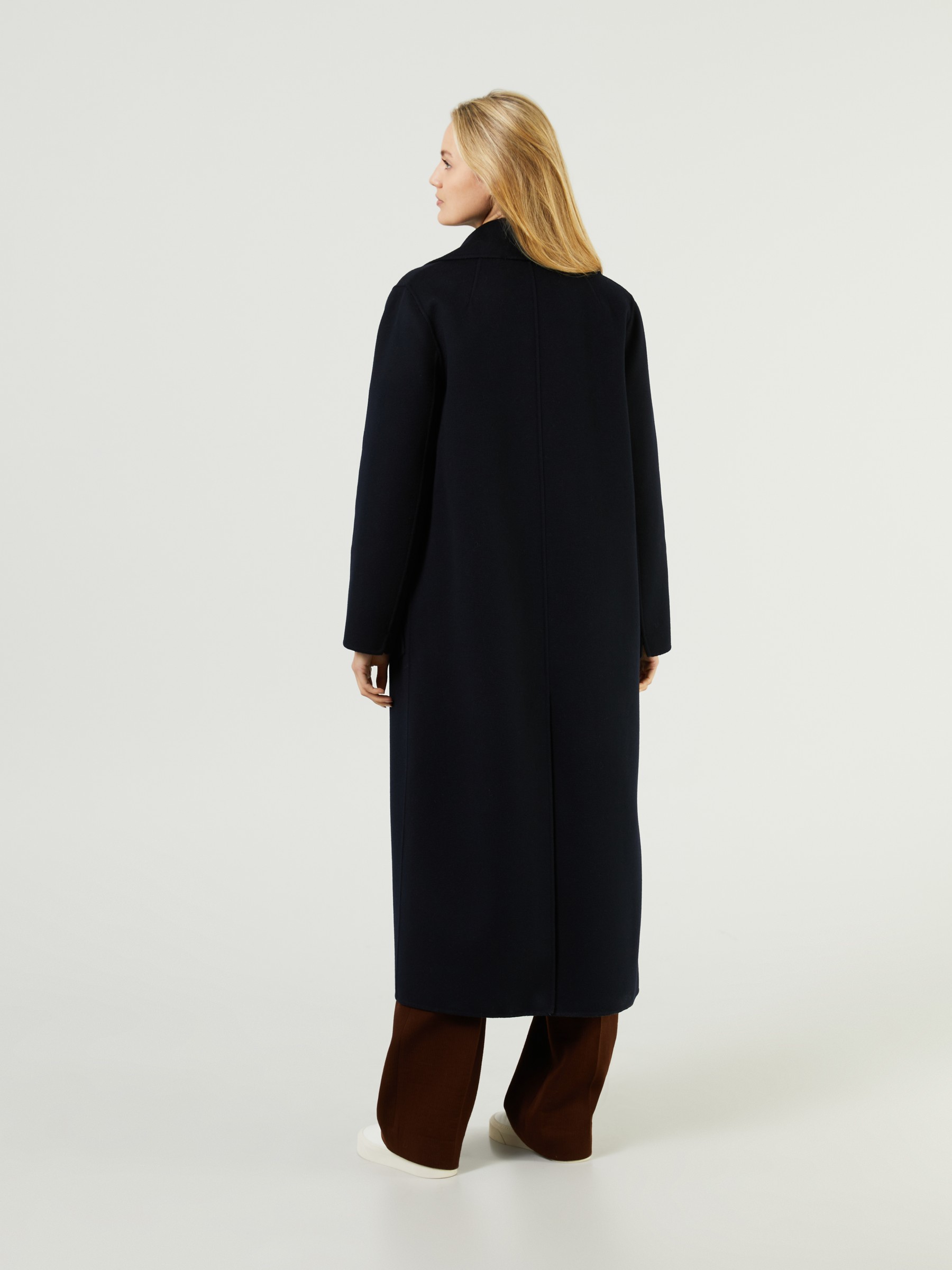 Max Mara Poldo Belted Wool Coat in Anthracite Womens Coats Max Mara Coats Black 