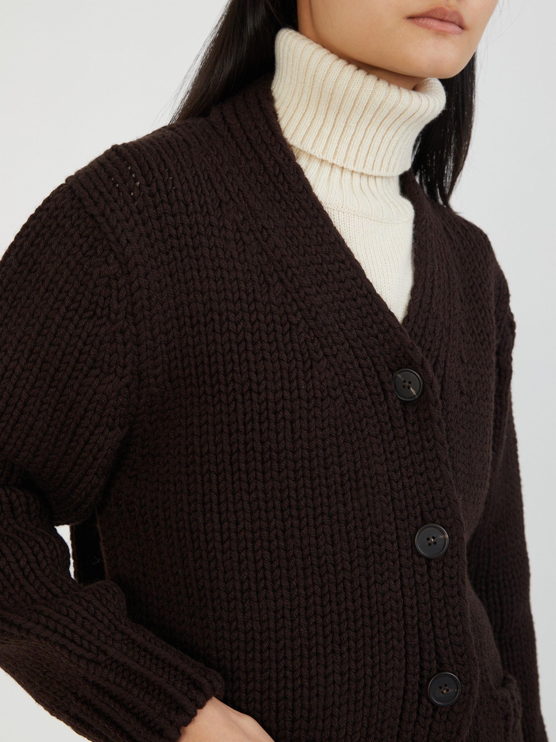 The Row Cardigan Evesham Brown Cardigans