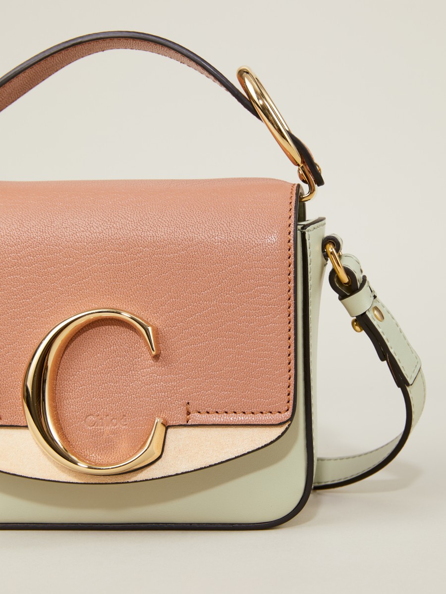 Chloe Umhangetasche Chloe C Mini Bicolor Light Eukalyptus Mini Bags