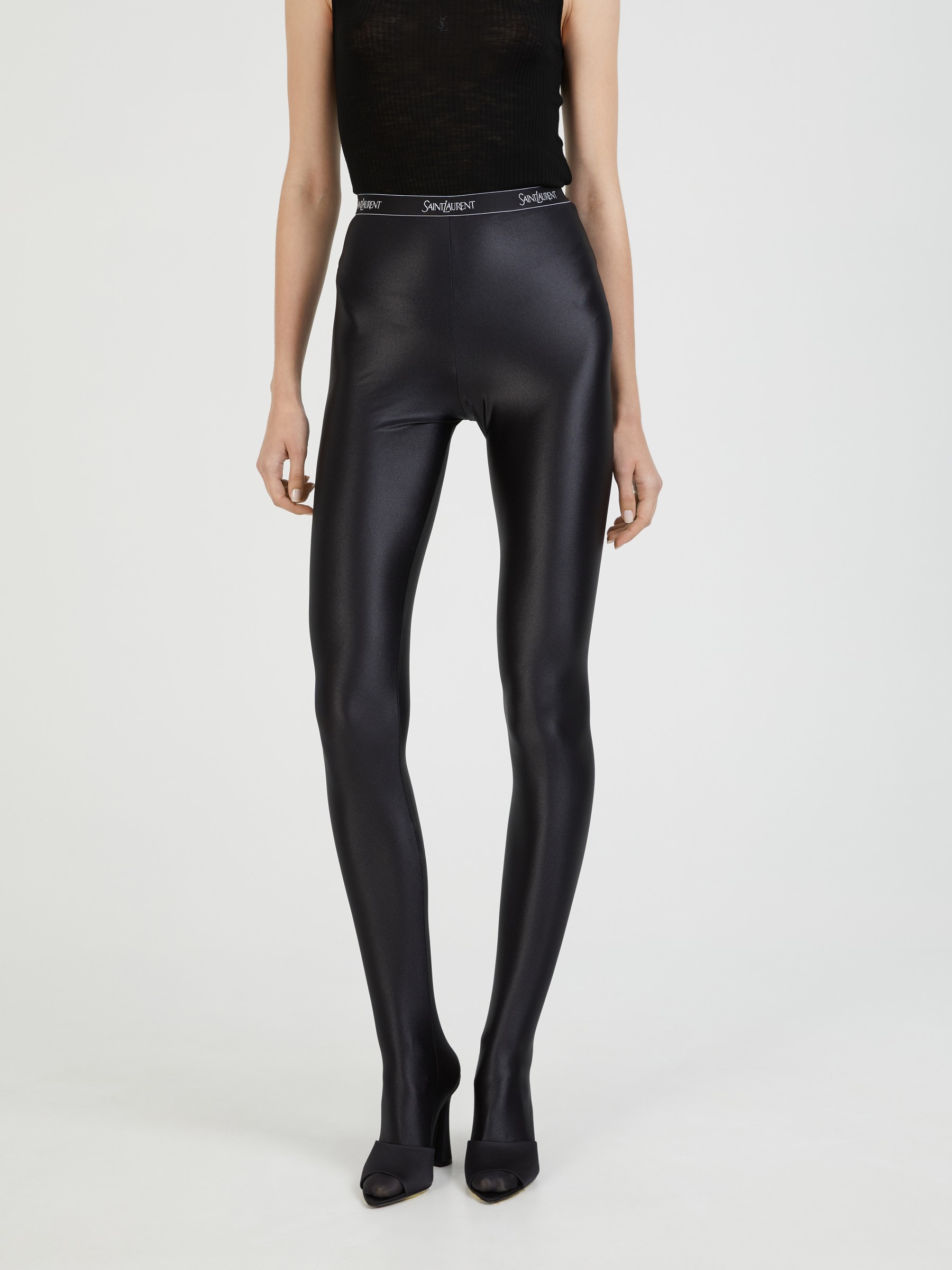 Latex leggings in black - Saint Laurent