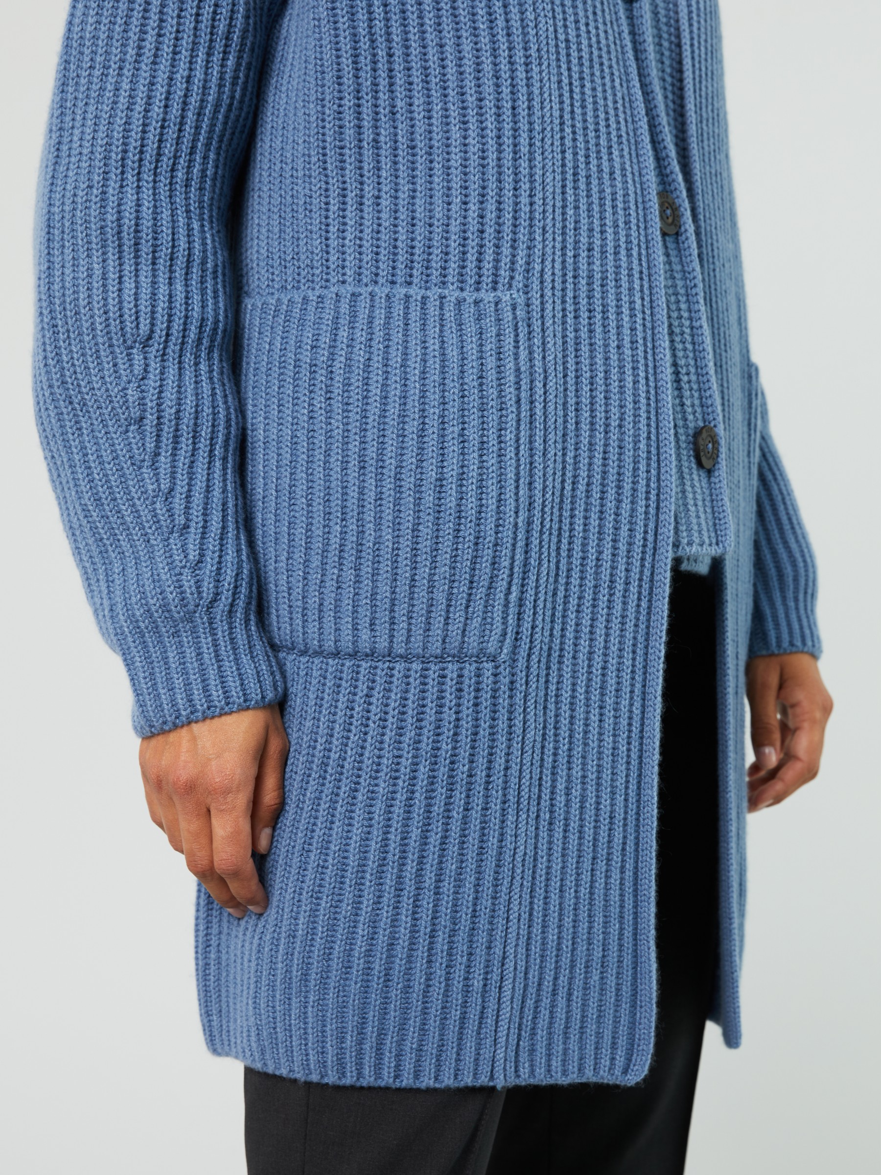 Damen Bekleidung Pullover und Strickwaren Ärmellose Pullover Iris Von Arnim Cashmere-Strickjacke Calantha Anthrazit in Blau 