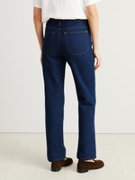 The Row Cotton Slimin Jean Navy Blue Straight Leg Jeans