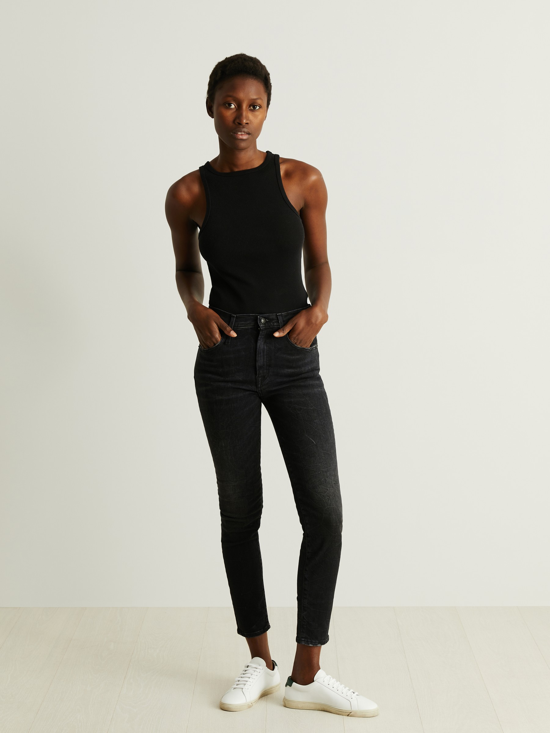 R13 High Rise Skinny Jeans Schwarz Blouses and tops