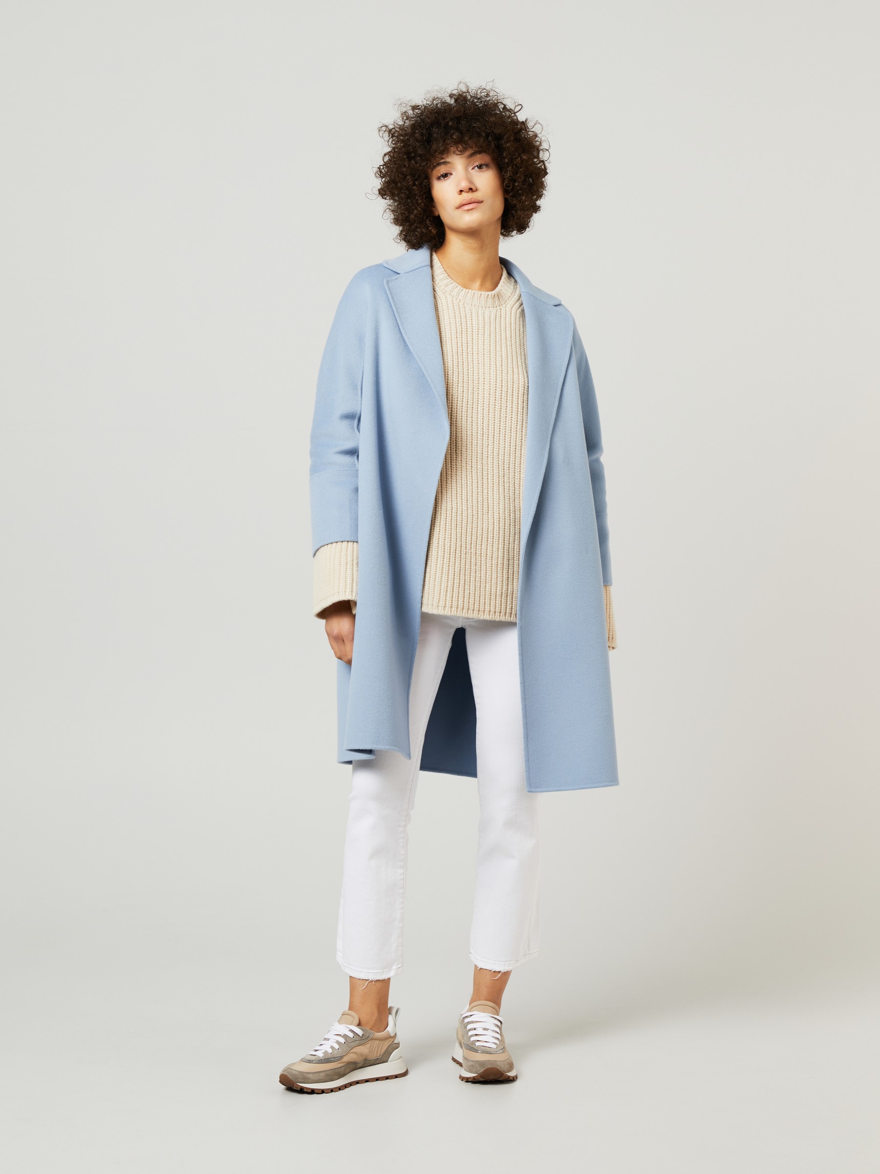 light blue wool jacket