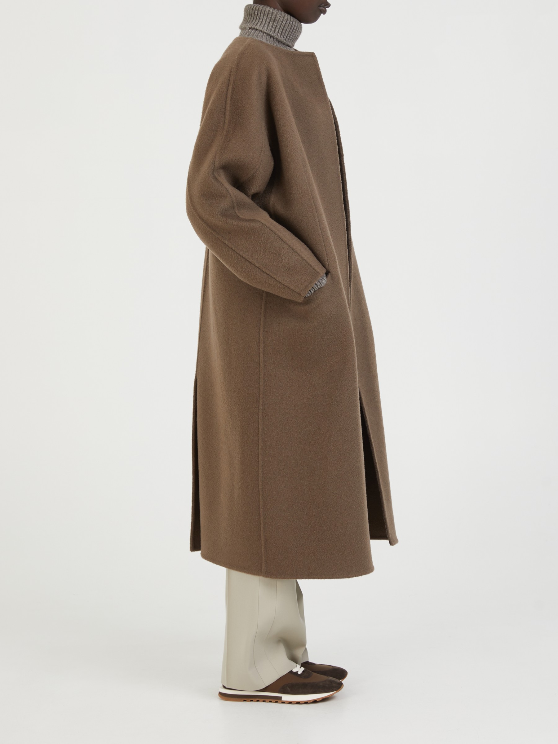 The Row Cashmere coat Prisheella Brown Woll and Knitted Coats