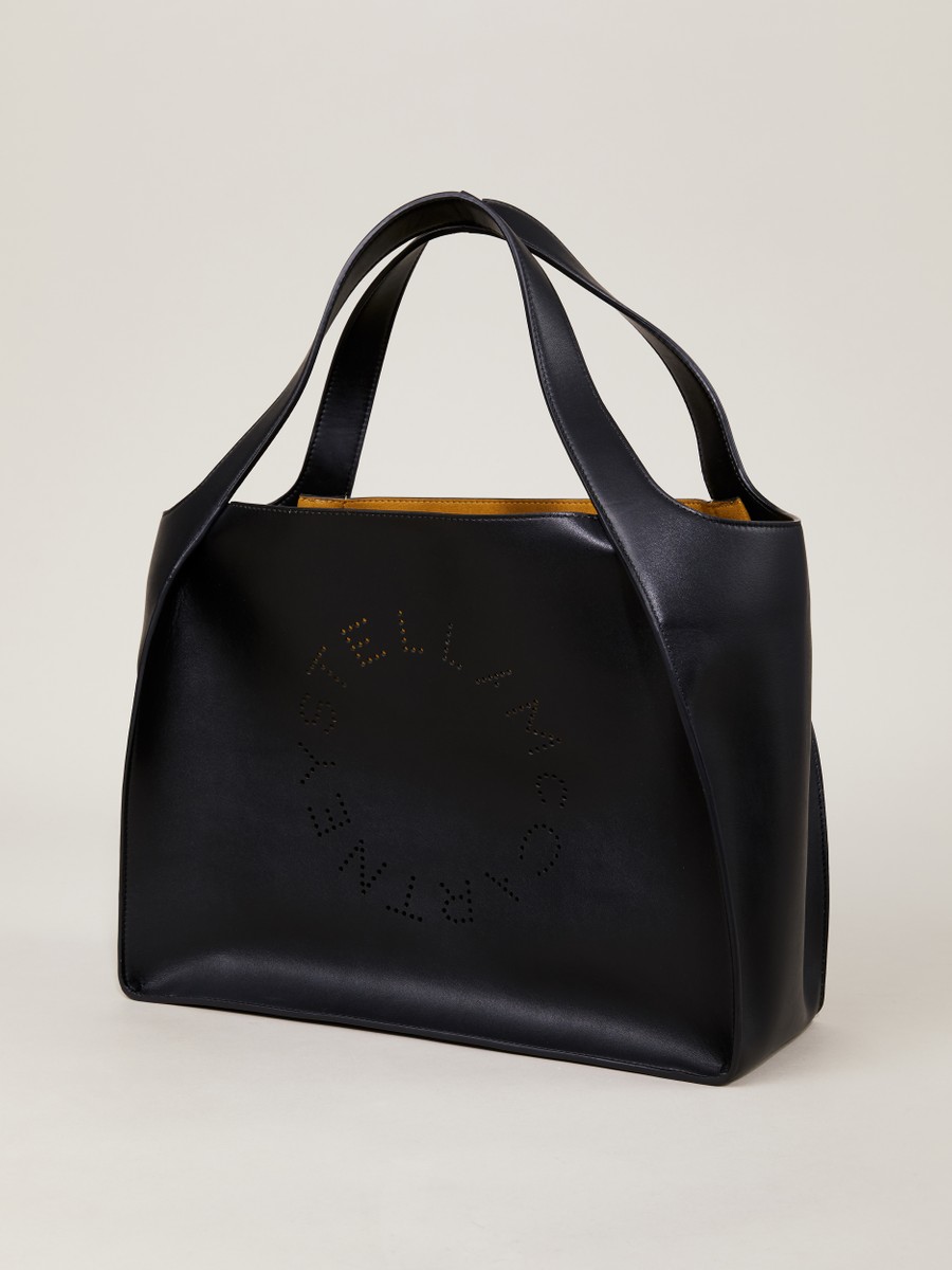 soft black tote bag