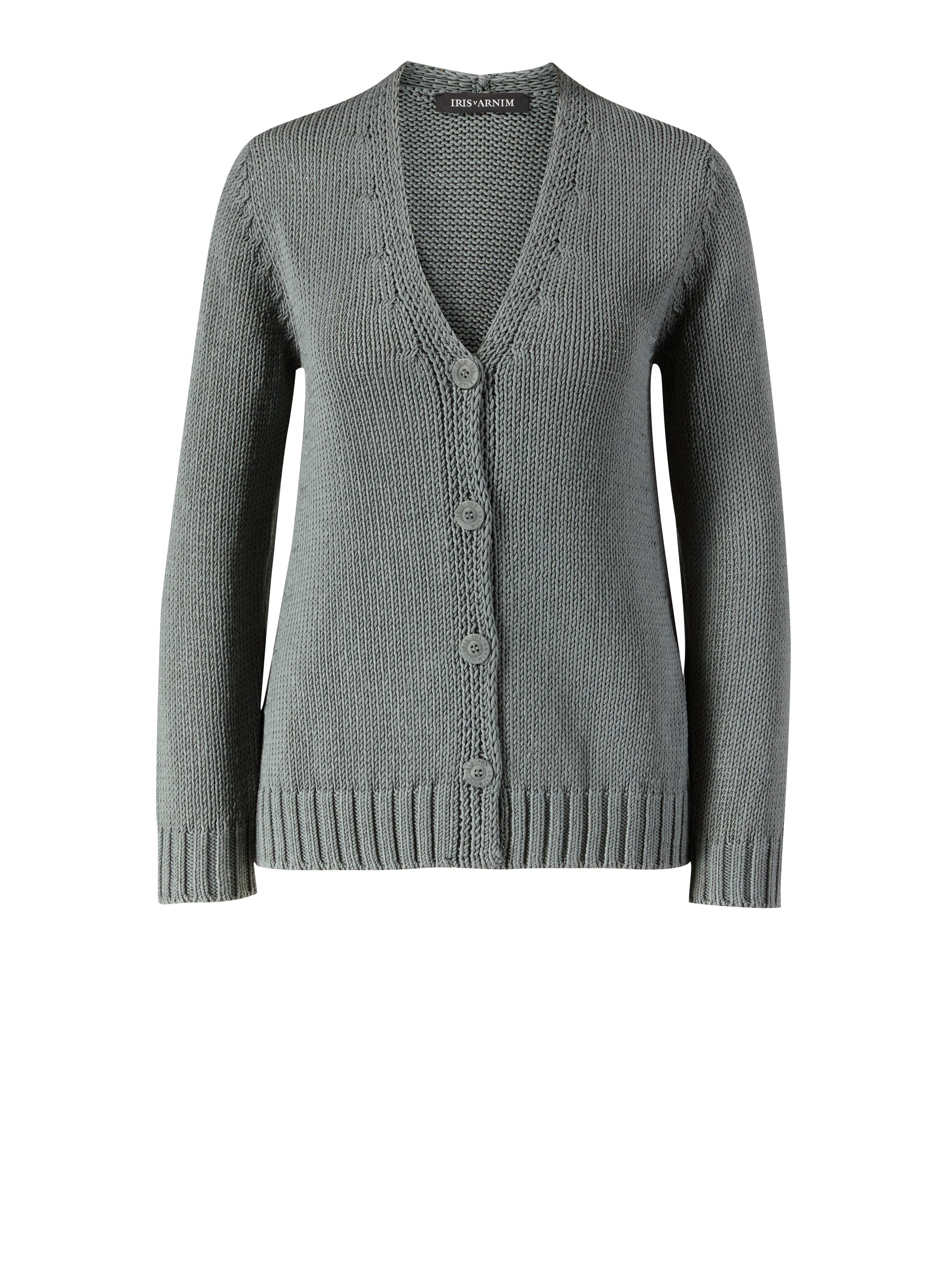 Iris von Arnim Silk cardigan 'Prisca' sage