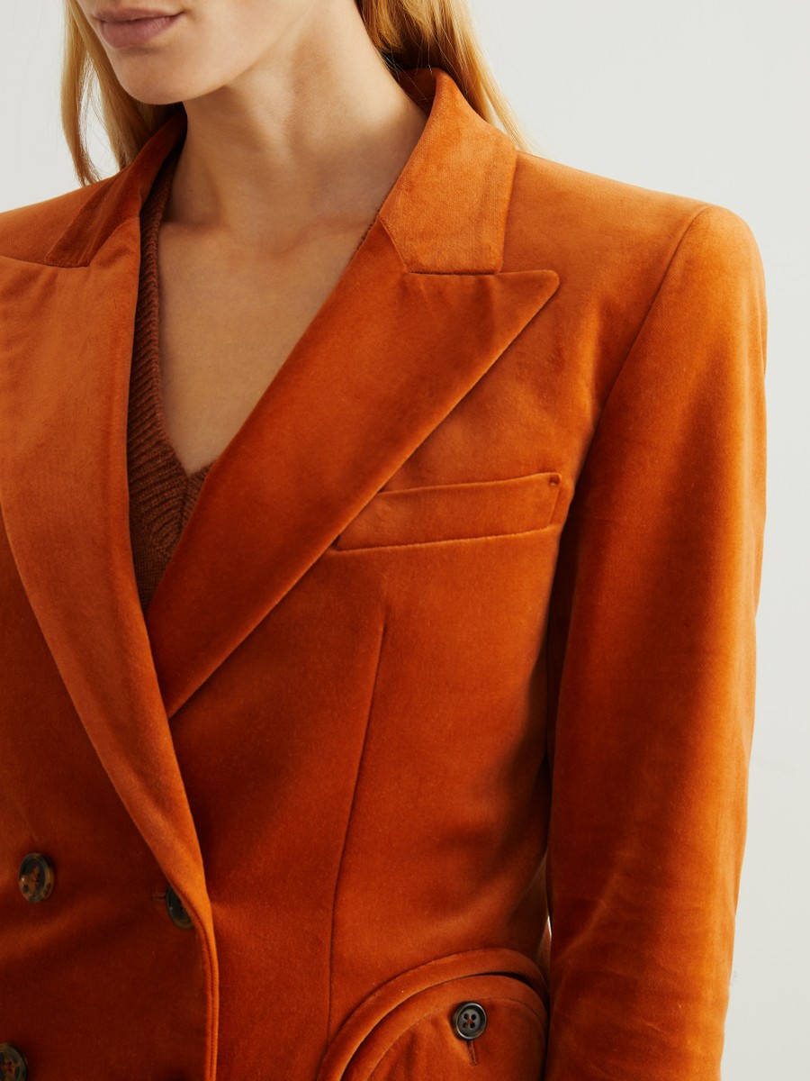 Blaze Milano Samt Blazer Jealouy Orange Blazer