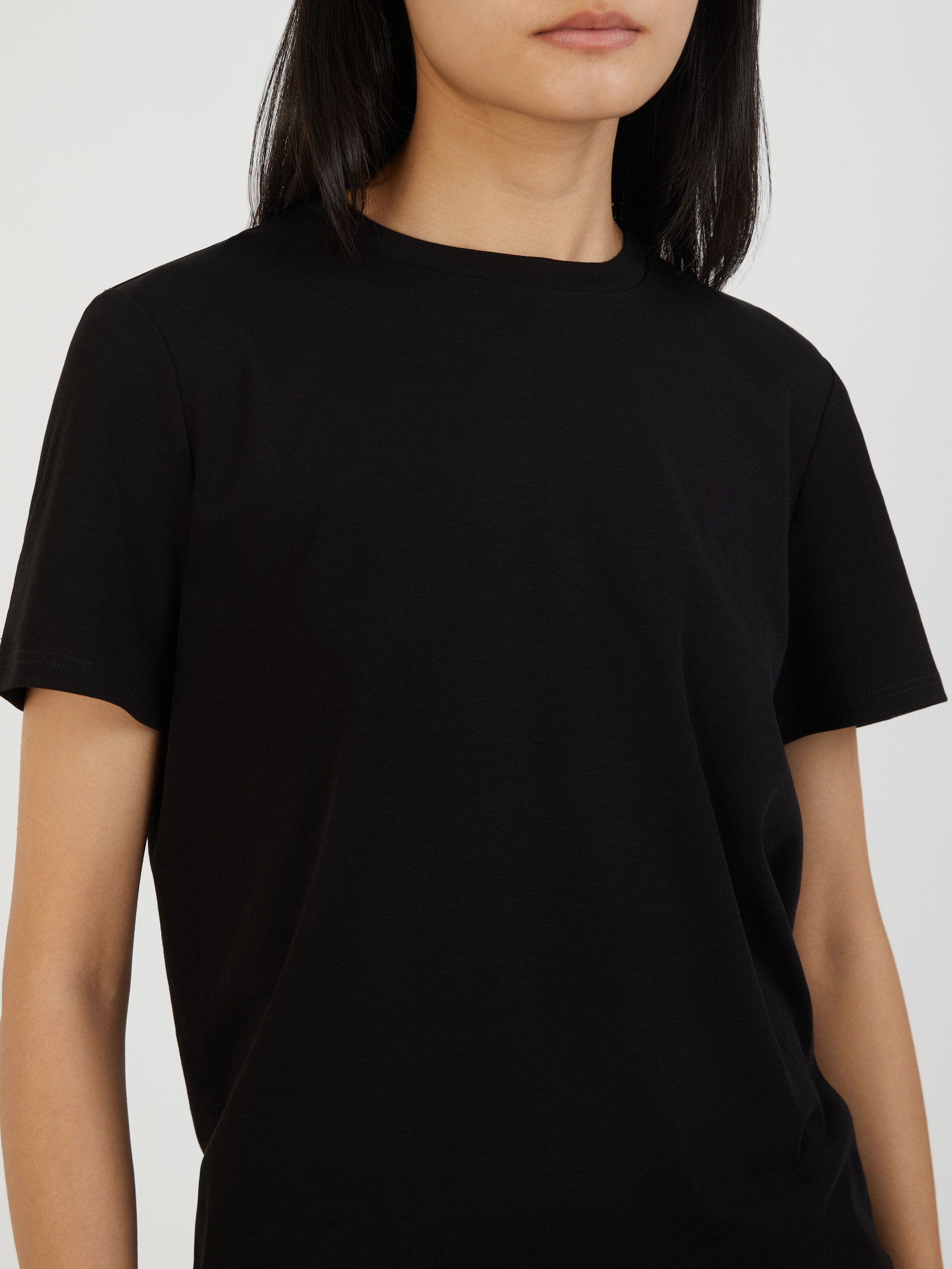 The Row T Shirt Wesler Black Korte rmer