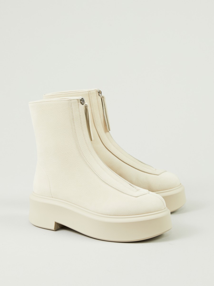 THEROWTHE ROW 37.5 ZIPPED BOOT BEIGE - ブーツ
