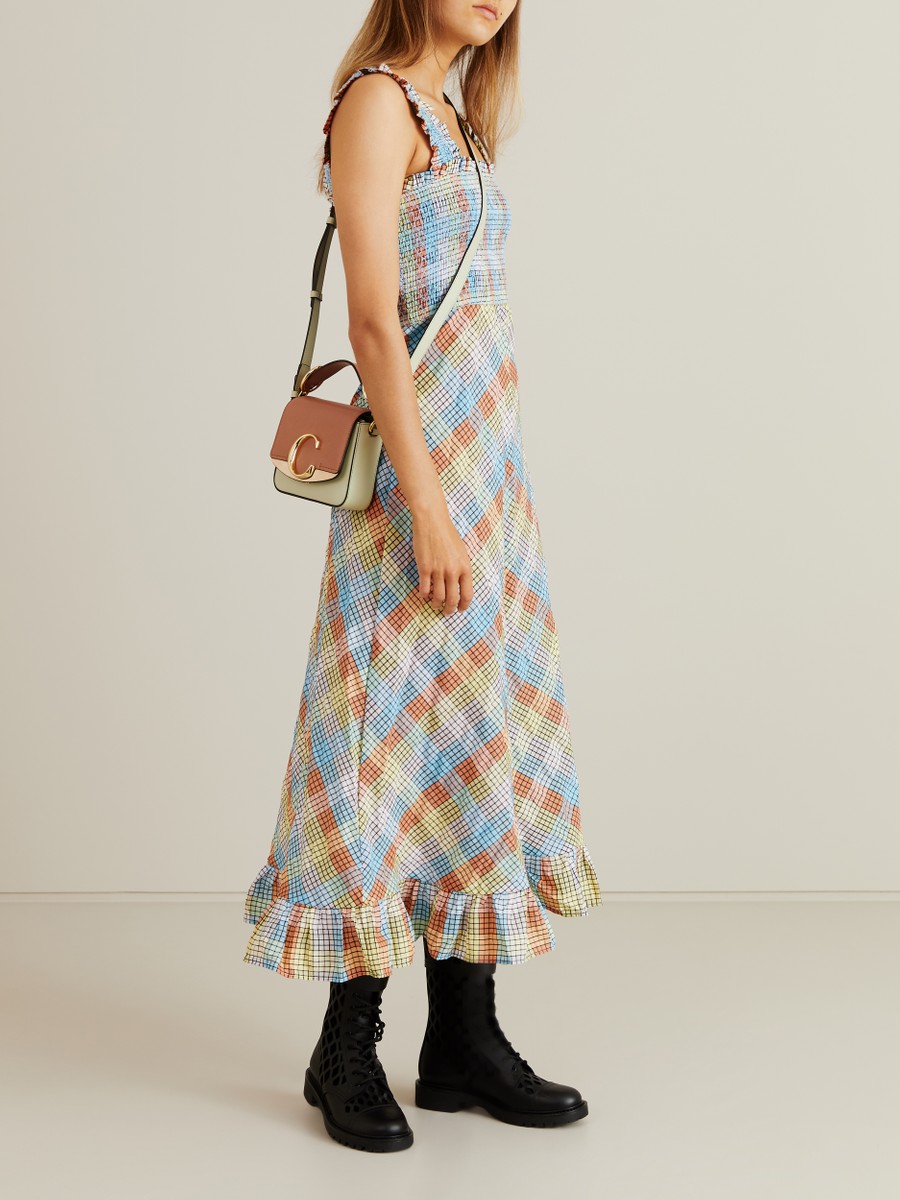 multi colored midi dress