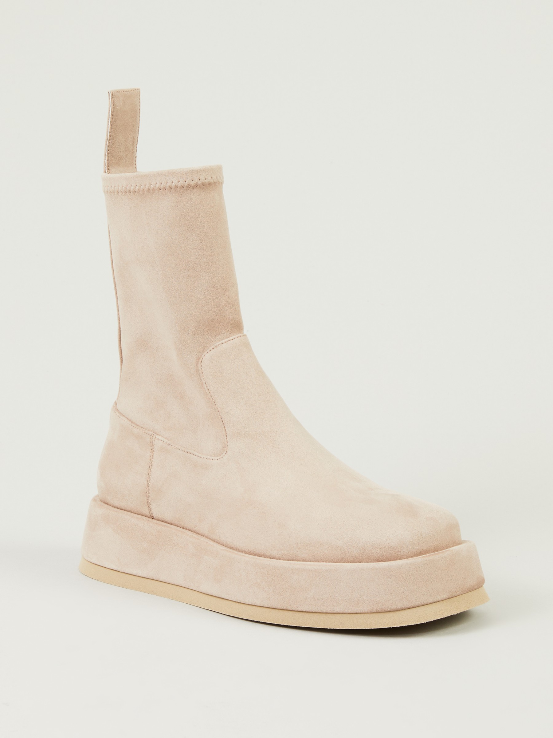 velour chelsea boots