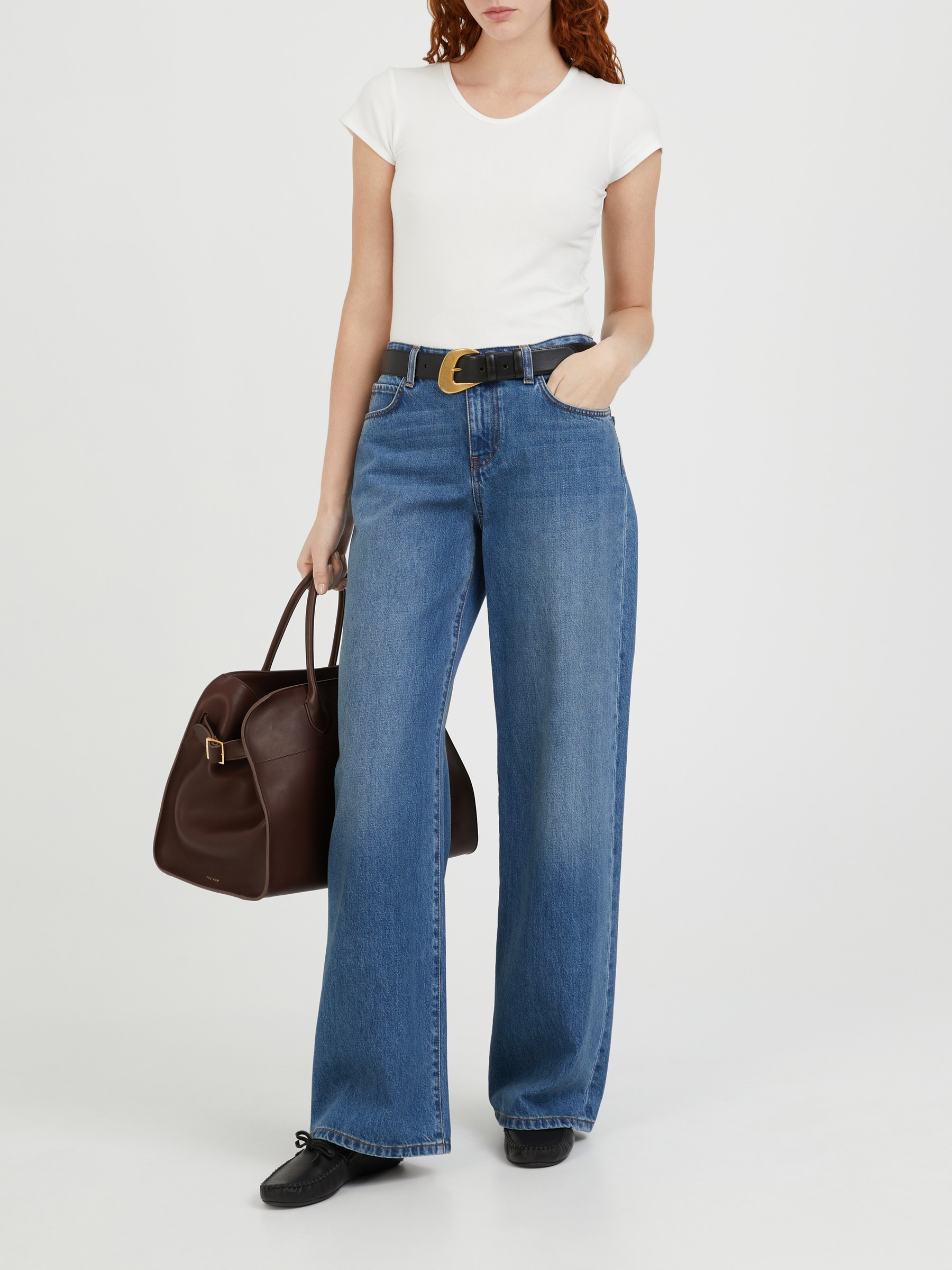 The Row Jeans Eglitta Blau Wide Leg Jeans