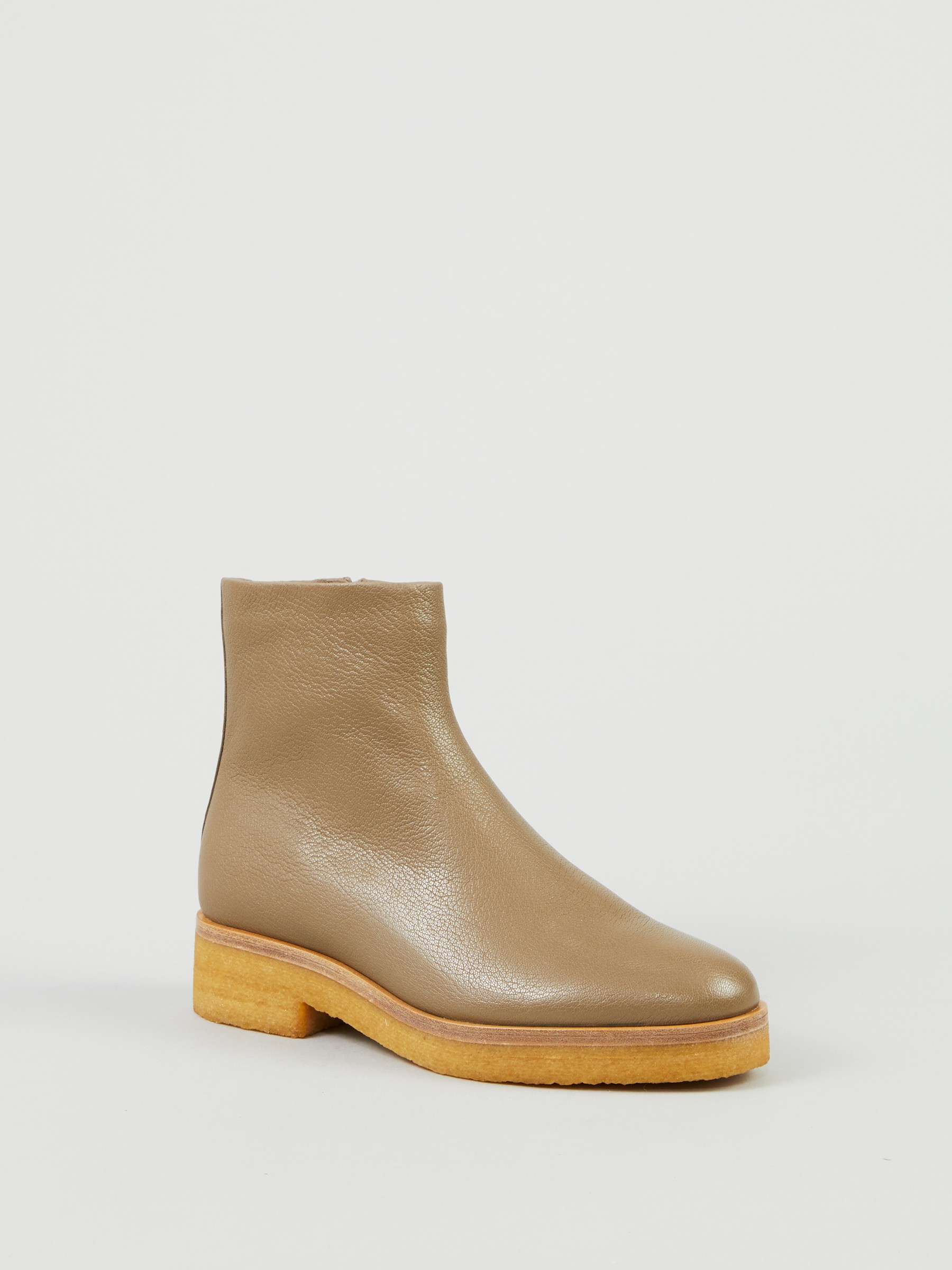 The Row Leather Boots Boris Brown Chelsea Ankle Boots