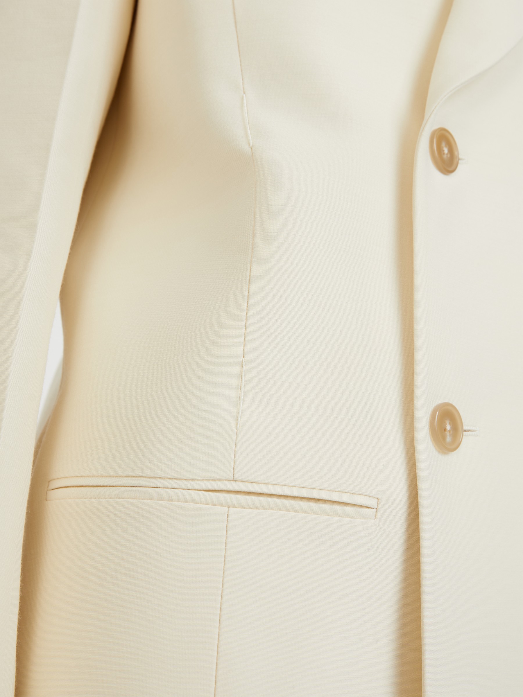 The Row Wool Silk Blazer Cosima Cream The Row