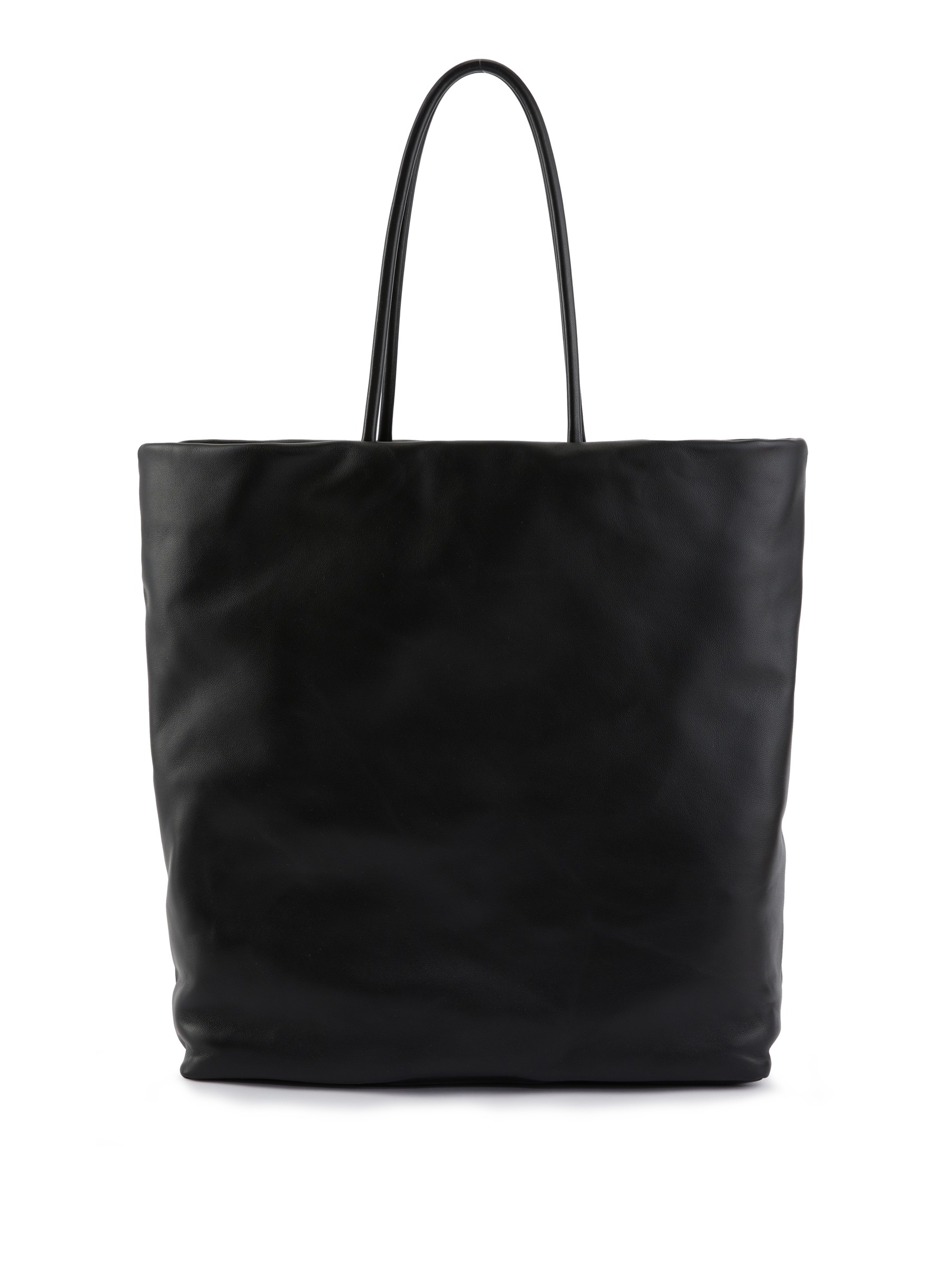 Leather shopper bag with on sale zip