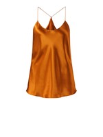 Olivia von Halle Silk satin set 'Bella' Orange | Under- and Night dresses