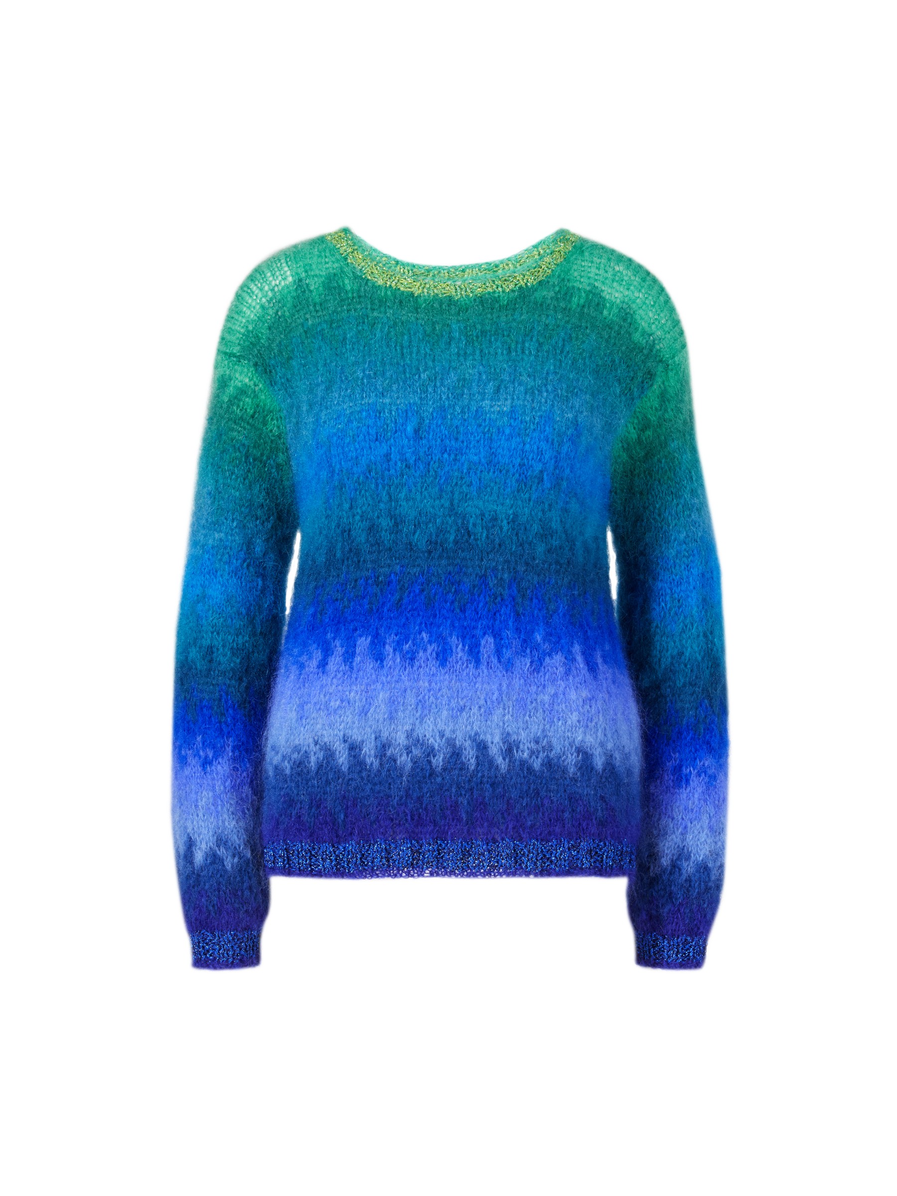 Night Suffocate Advertisement Rose Carmine Mohair Pullover Blau | Crew Neck Sweaters
