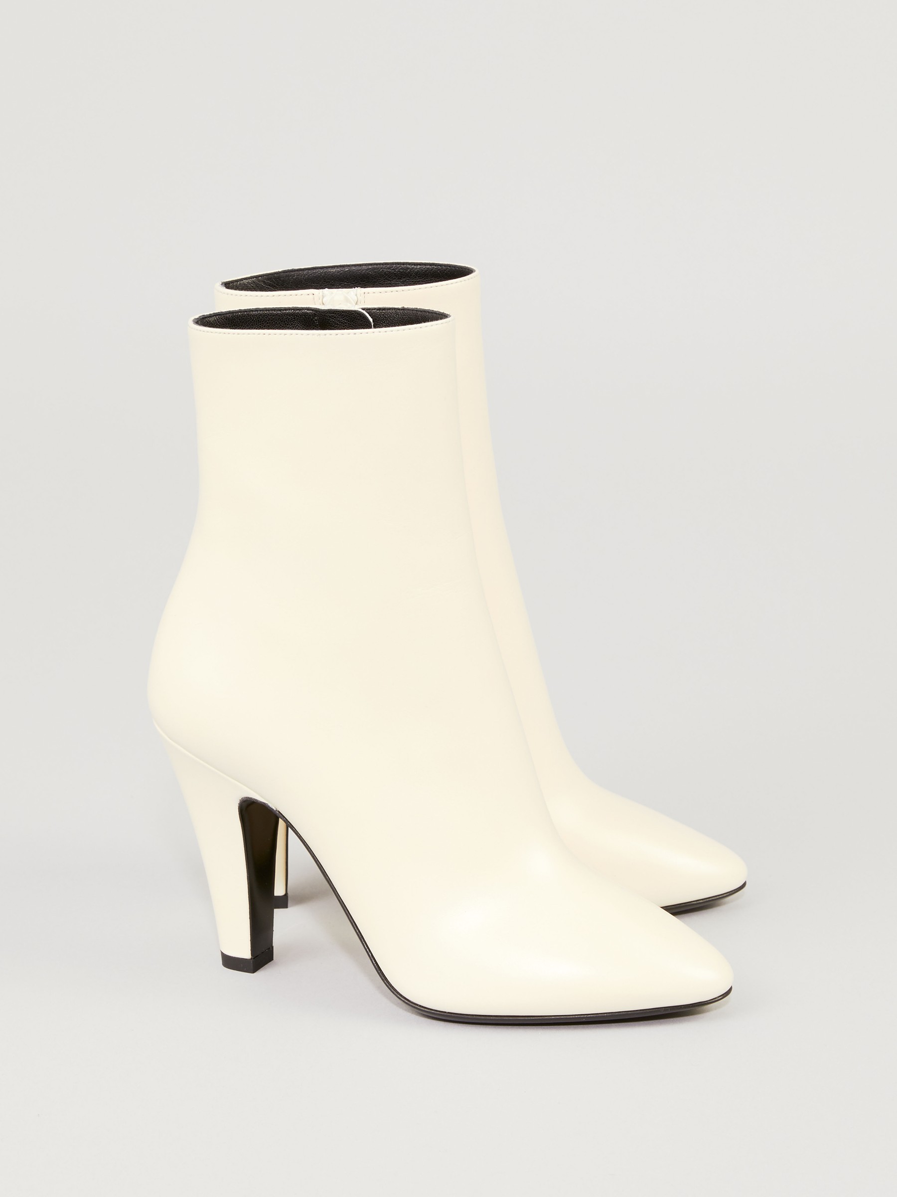 Saint Laurent Leather ankle boot '68 95' Crème | Chelsea & Ankle Boots
