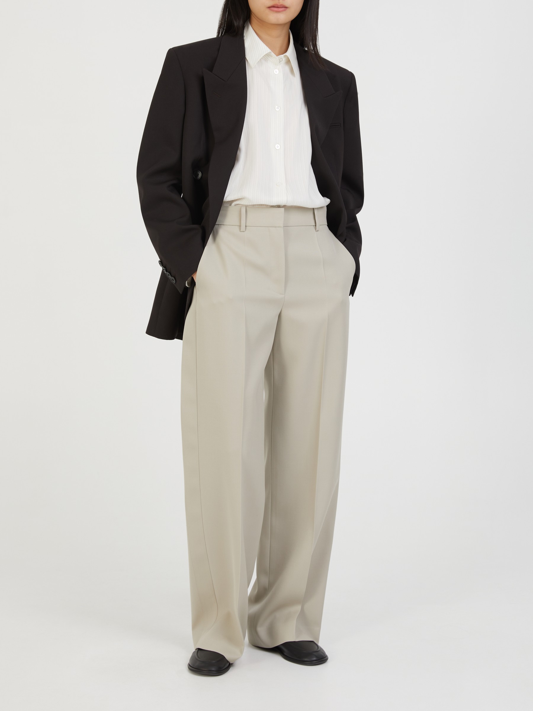 The Row Wool trousers Bremy Beige Pants