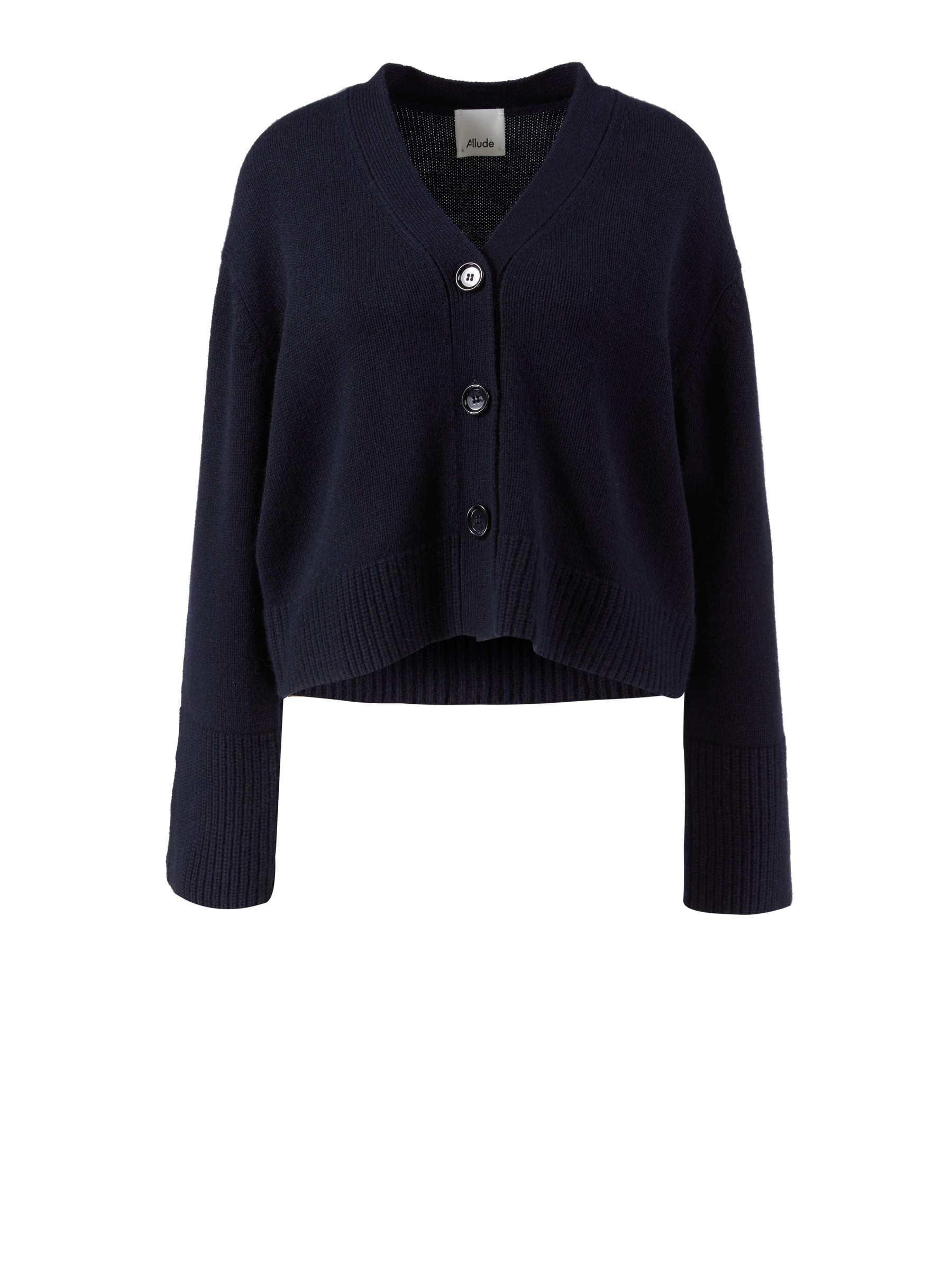 Allude fine-knit wool cardigan - Blue